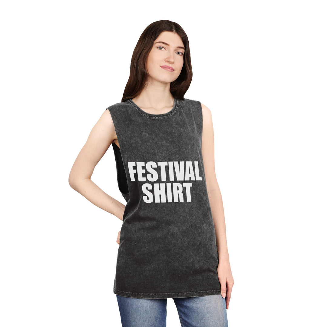 Festival Shirt Unisex Stonewash Tank Top