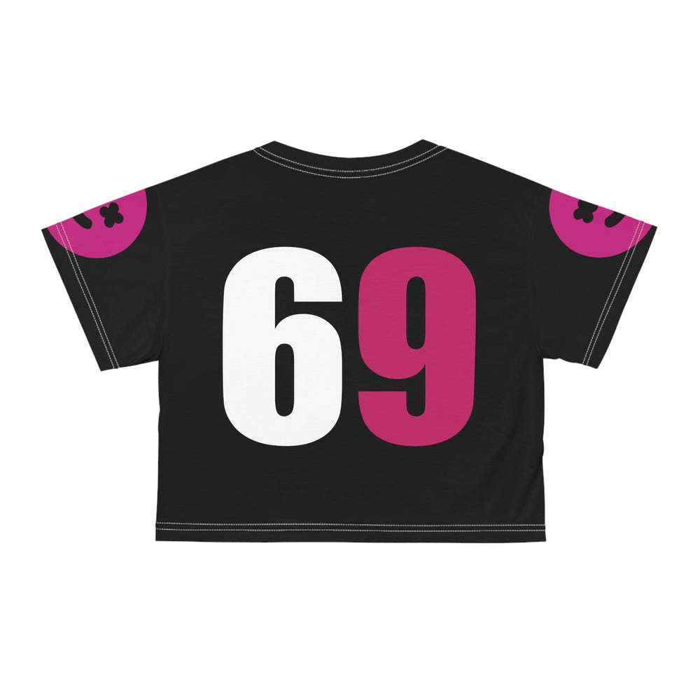 Molly 69 Crop Top Pink And Black