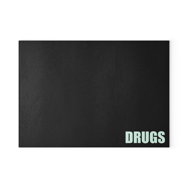 Drugs Glass Tray Black And White 