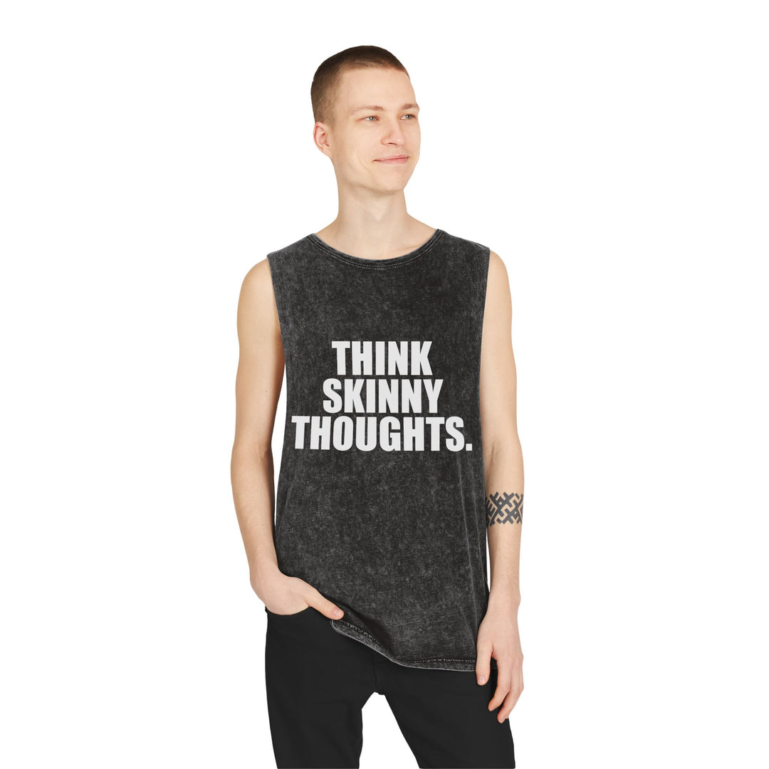 Think Skinny Thoughts Stonewash Tank Top