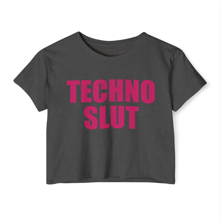 Techno Slut Crop Top Pink