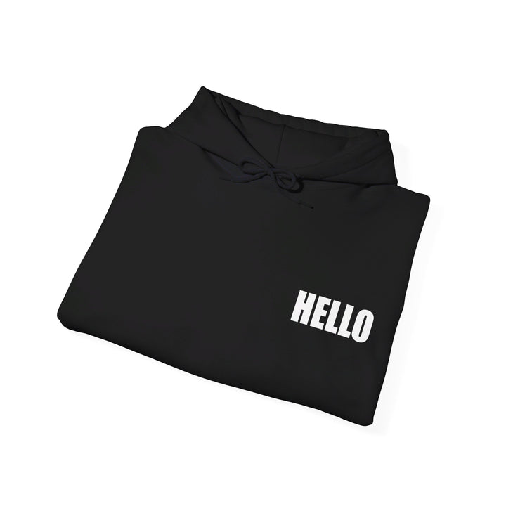 Black 'hello' hoodie