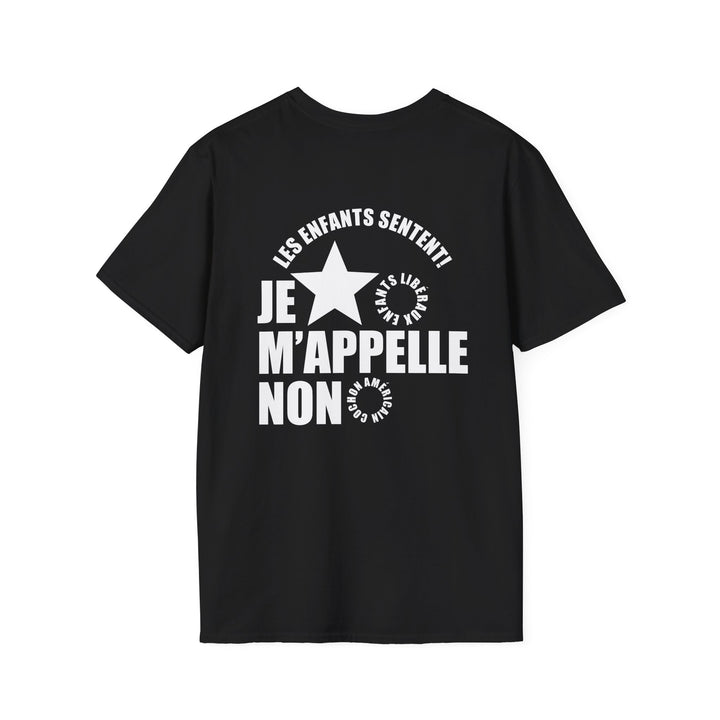 Black French Writing Graphic Shirt