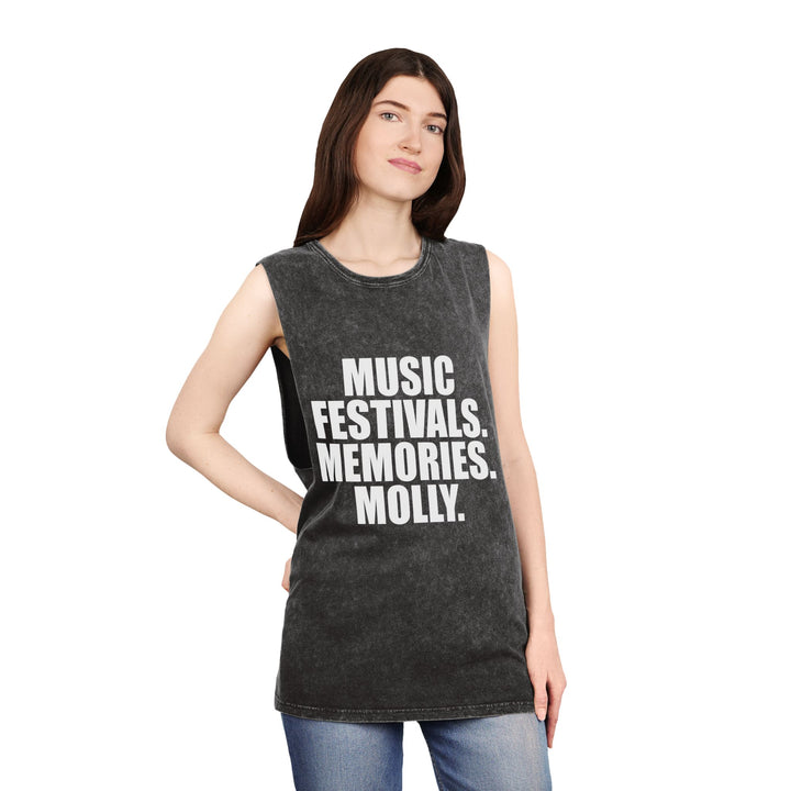 Music Festivals Memories Molly Tank Top Stonewash