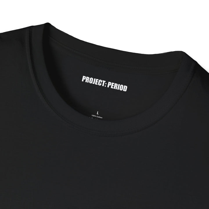 Black French Writing Graphic Shirt Project Period