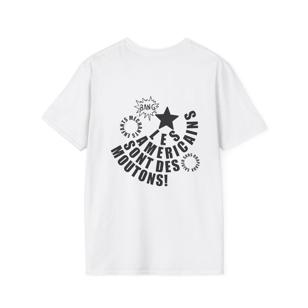 White Graphic French Writing Shirt