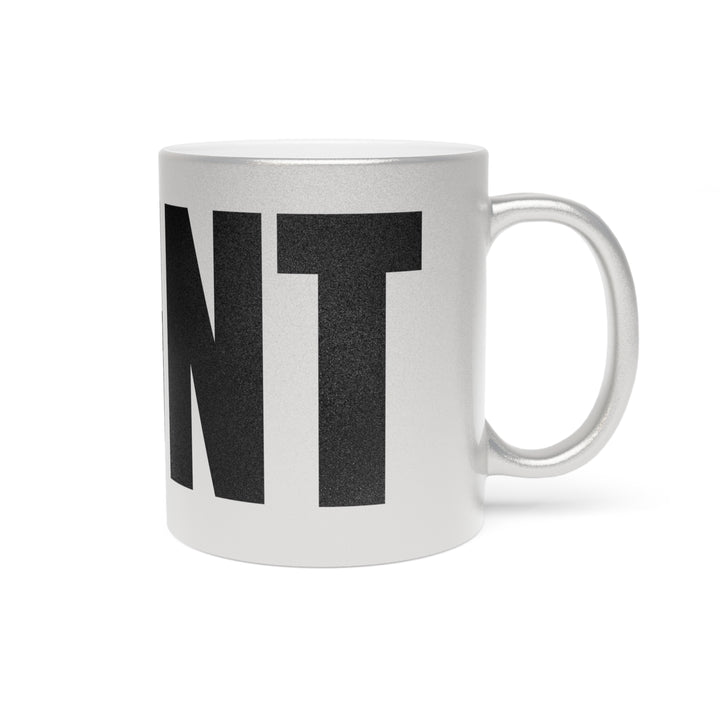 Metallic Silver Cunt Coffee Mug