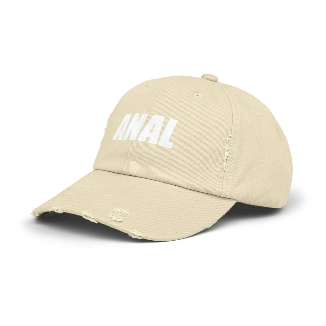 Distressed Anal Tan Hat