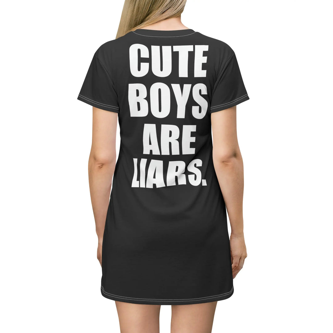 Cute Boys Are Liars Black Tee Shirt Dress