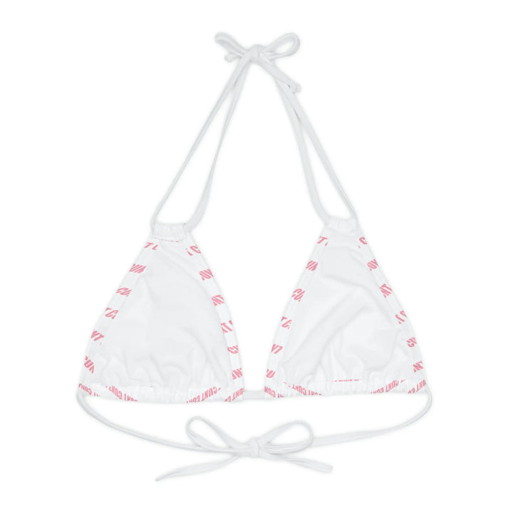 Pink and White Triangle Bikini Top 'Cunt'