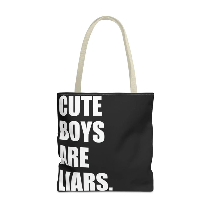 Cute Boys Are Liars Tote Bag With Beige Handle