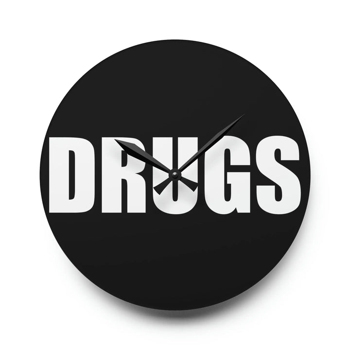 Drugs Acrylic Wall Clock 