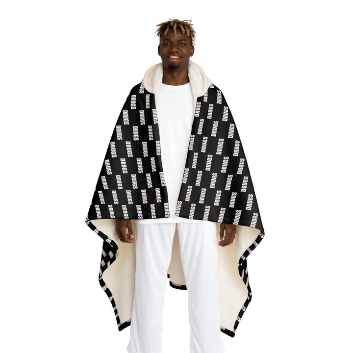 Drugs Checkered Hooded Fleece Sherpa