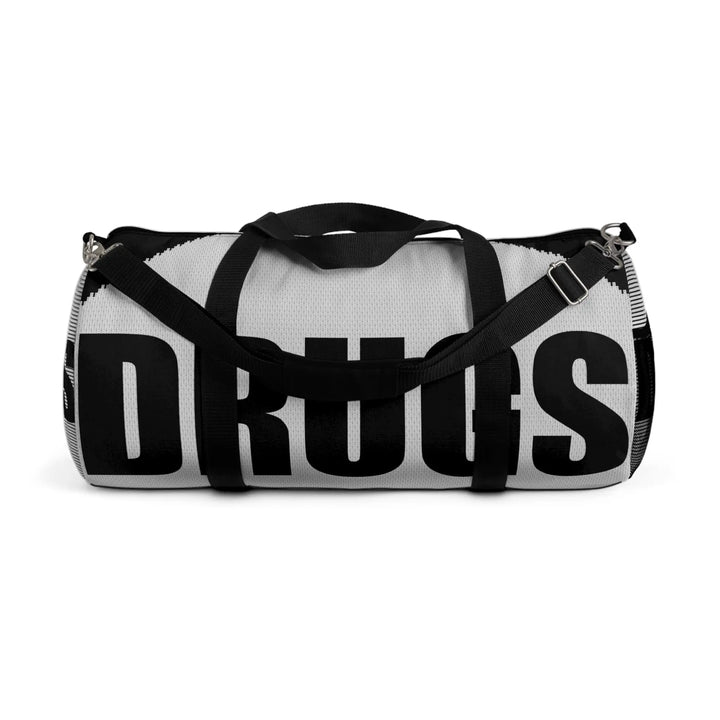 Gray And Black Drugs Duffle Bag