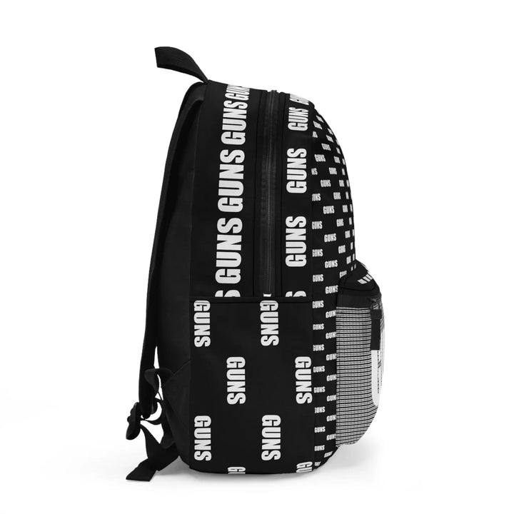 Guns Patterned Black And White Backpack