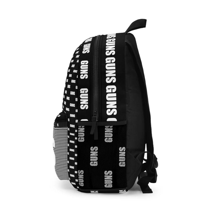 Guns Patterned Backpack With Side Pocket