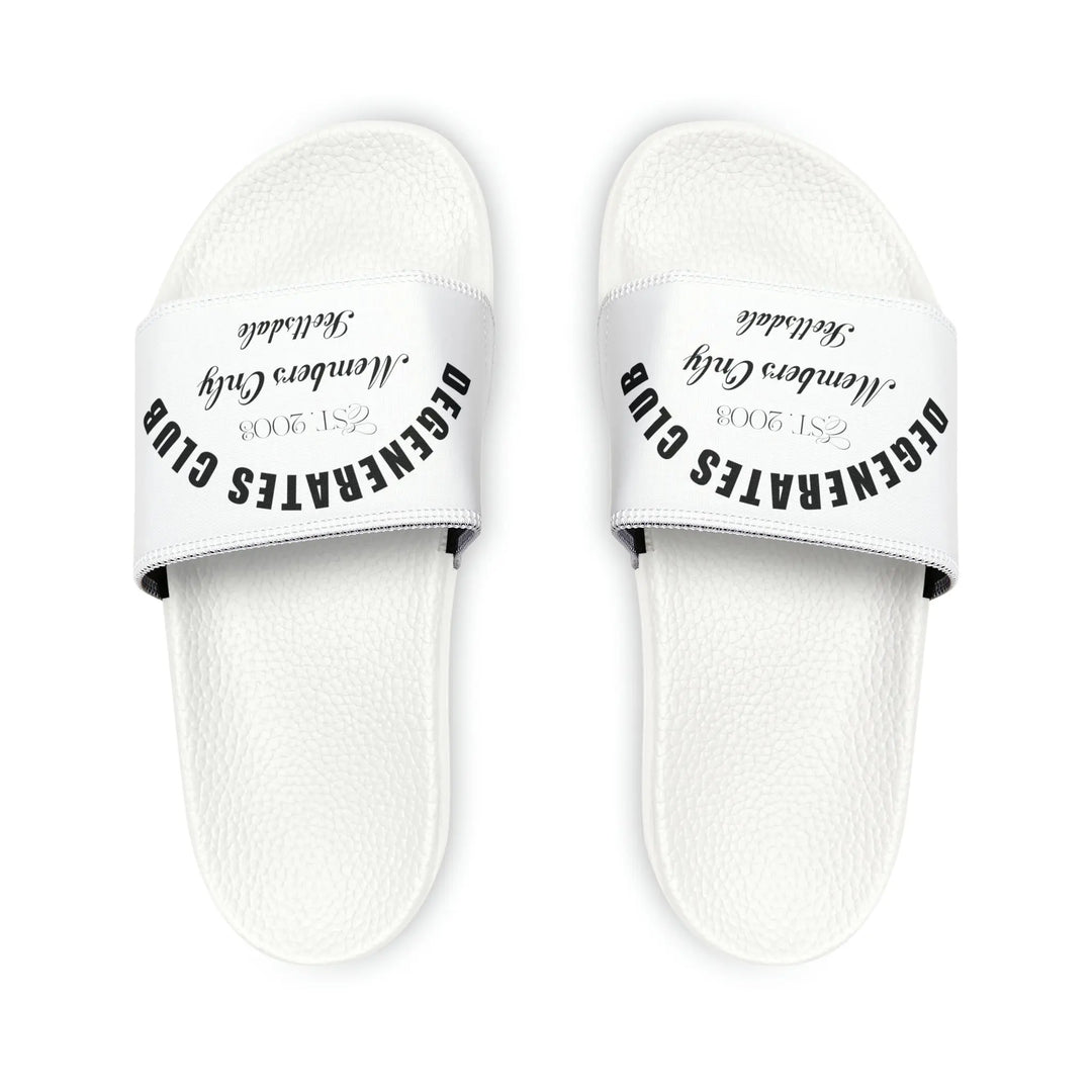 Degenerates Club White Slide Sandals