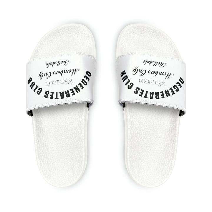 Degenerates Club White Slide Sandals