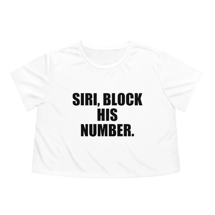 Siri Block His Number Cropped Shirt