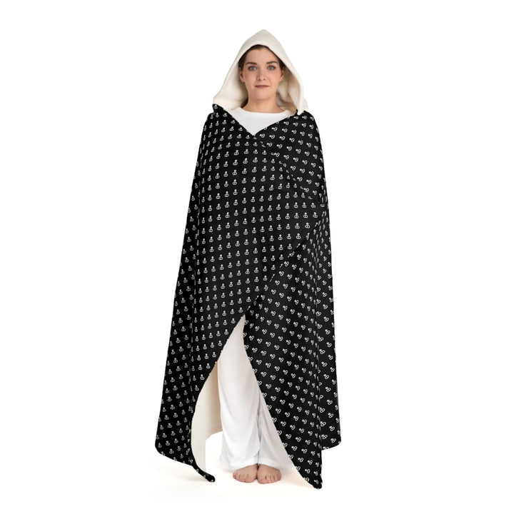 Pills Hooded Sherpa Fleece Blanket 